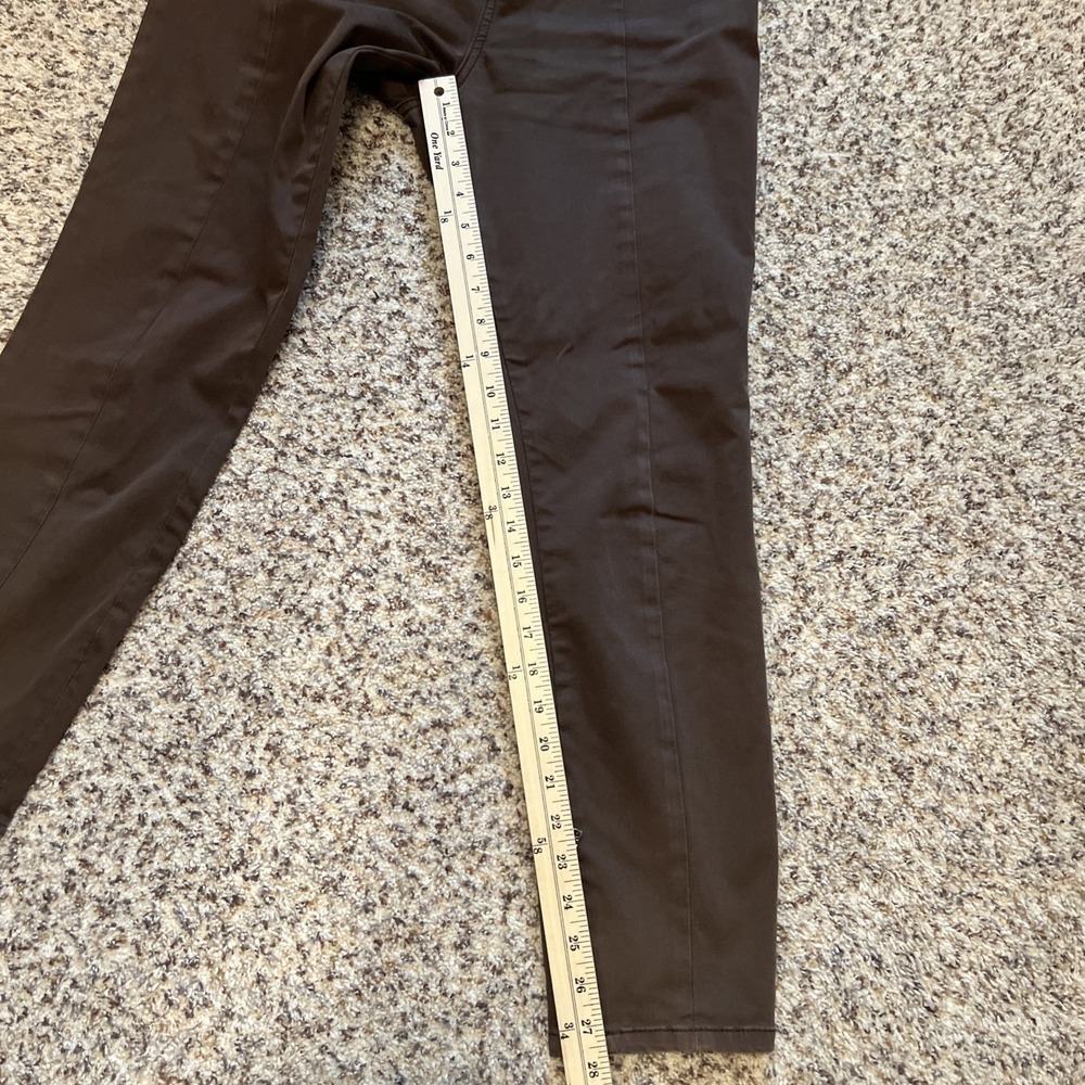 Tory Burch Brown Legging Pants front seam Slim Zip Down Leg  SZ 29 Great Condit - Picture 10 of 12